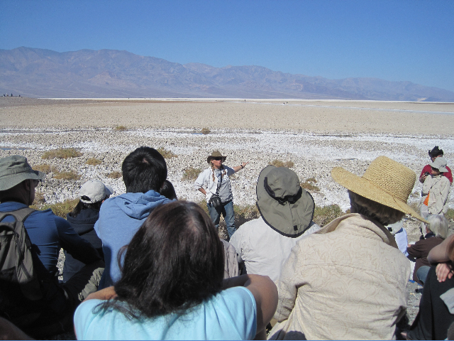 Planetary scientist Susanne Douglas describes organisms that live in the salty pools in Badwater basin, pools that are similar to environments that are thought to have once existed on Mars.